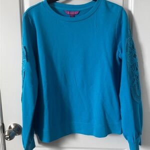 NWT Lilly Pulitzer Rooney Long Sleeve Sweater Size Small Turquoise Blue